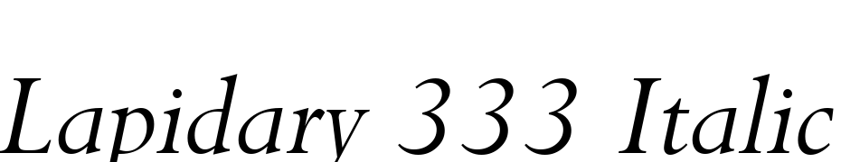 Lapidary 333 Italic BT Font Download Free